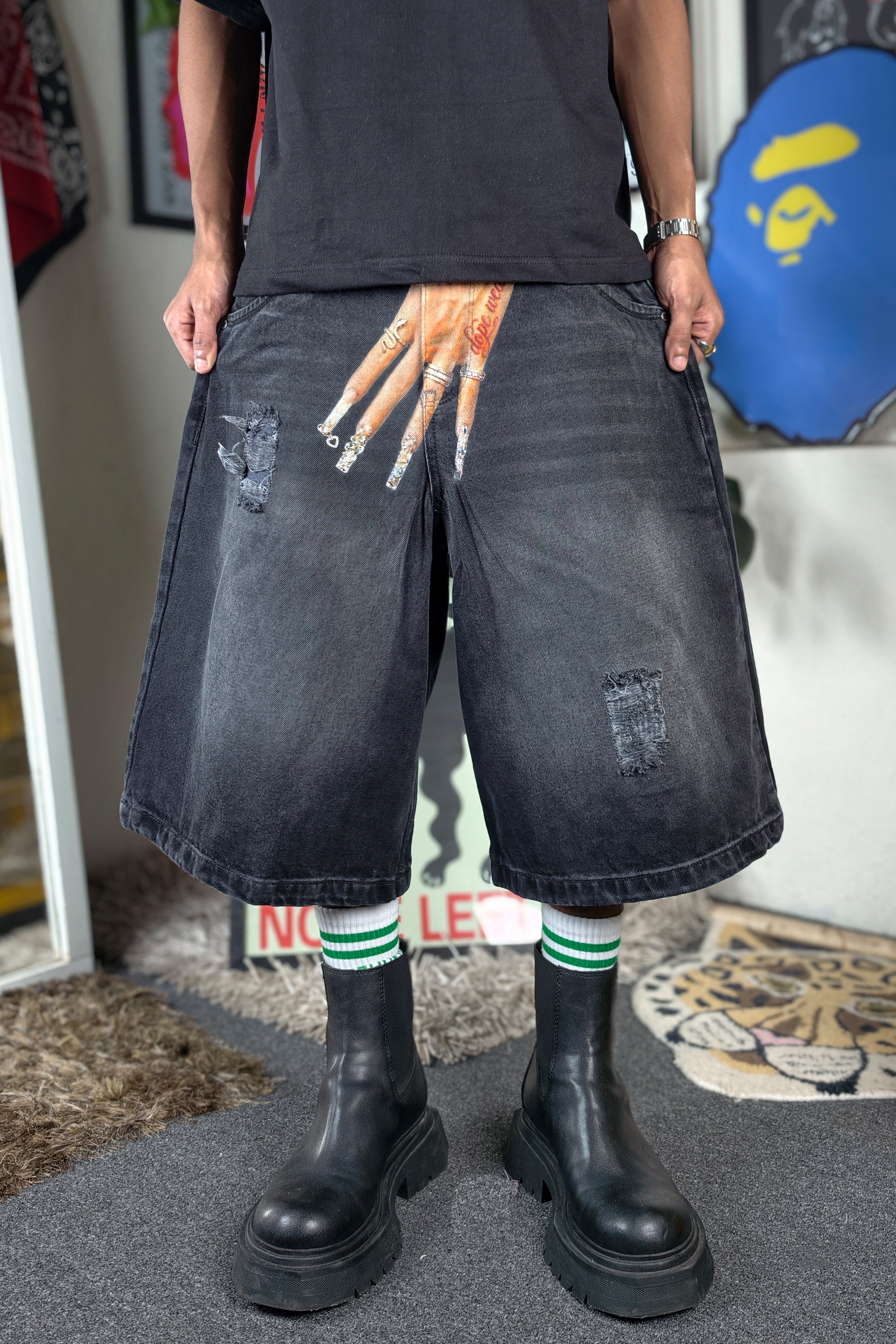 Graphite black Custom Jorts