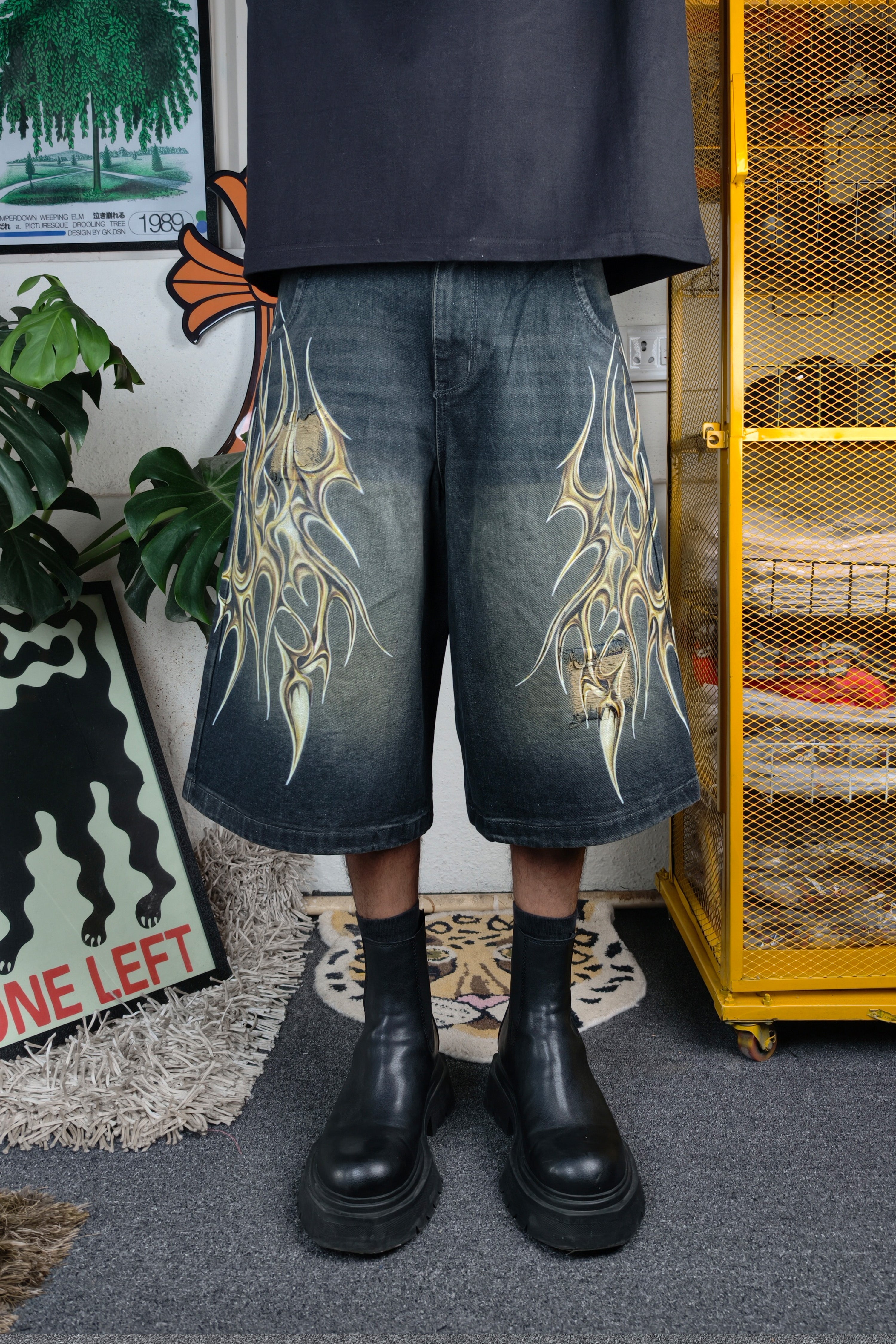 Green Fade Custom Jorts