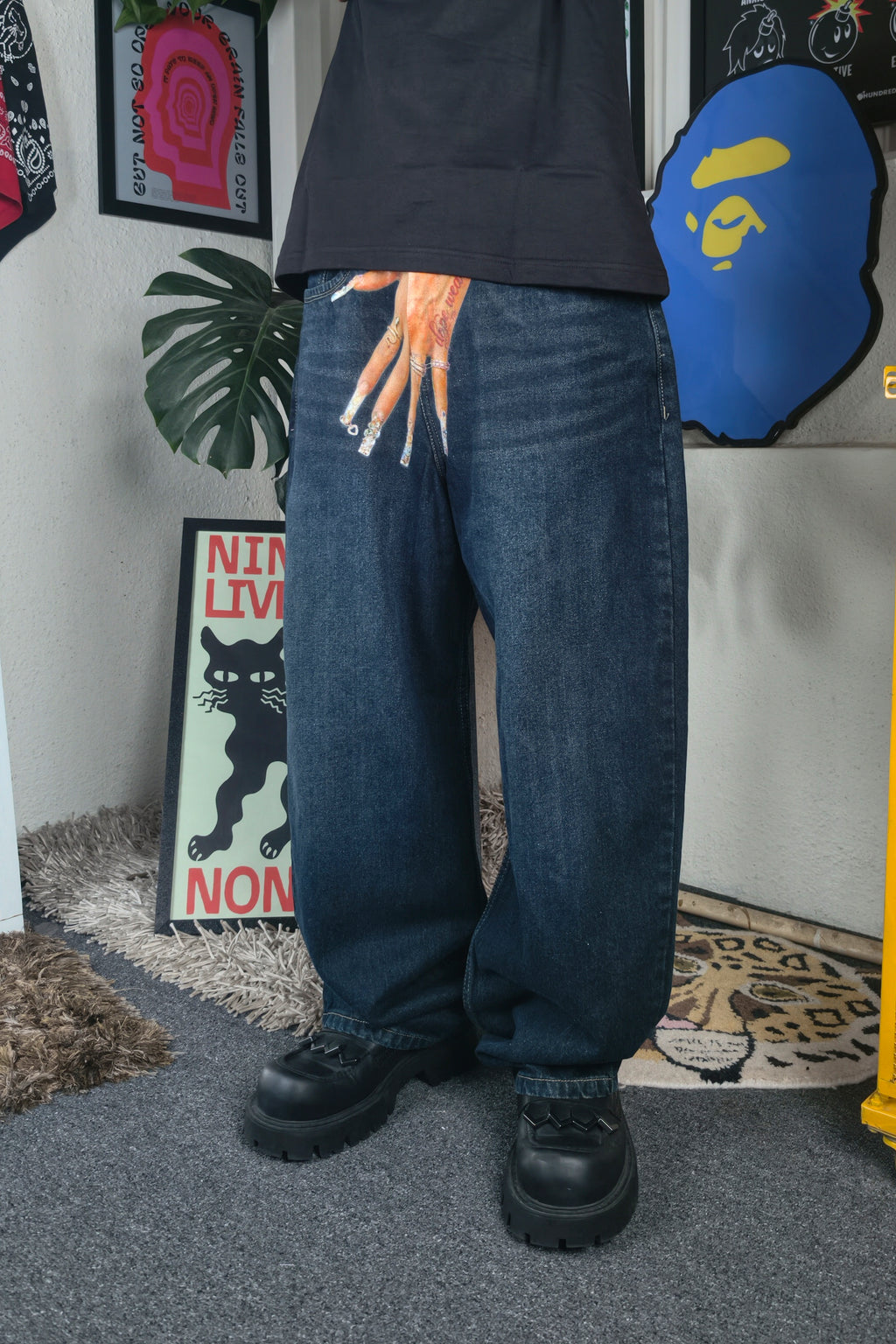 Dark Indigo custom Baggy Jeans