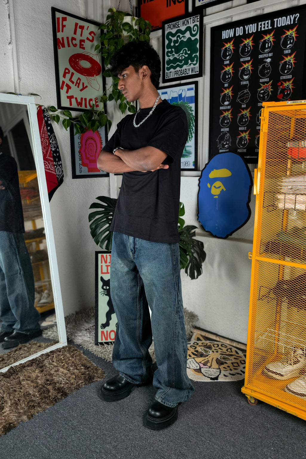 Worn Blue custom jeans