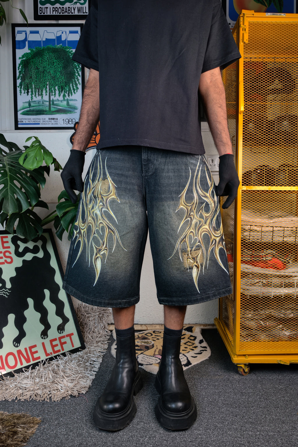Green Fade Custom Jorts