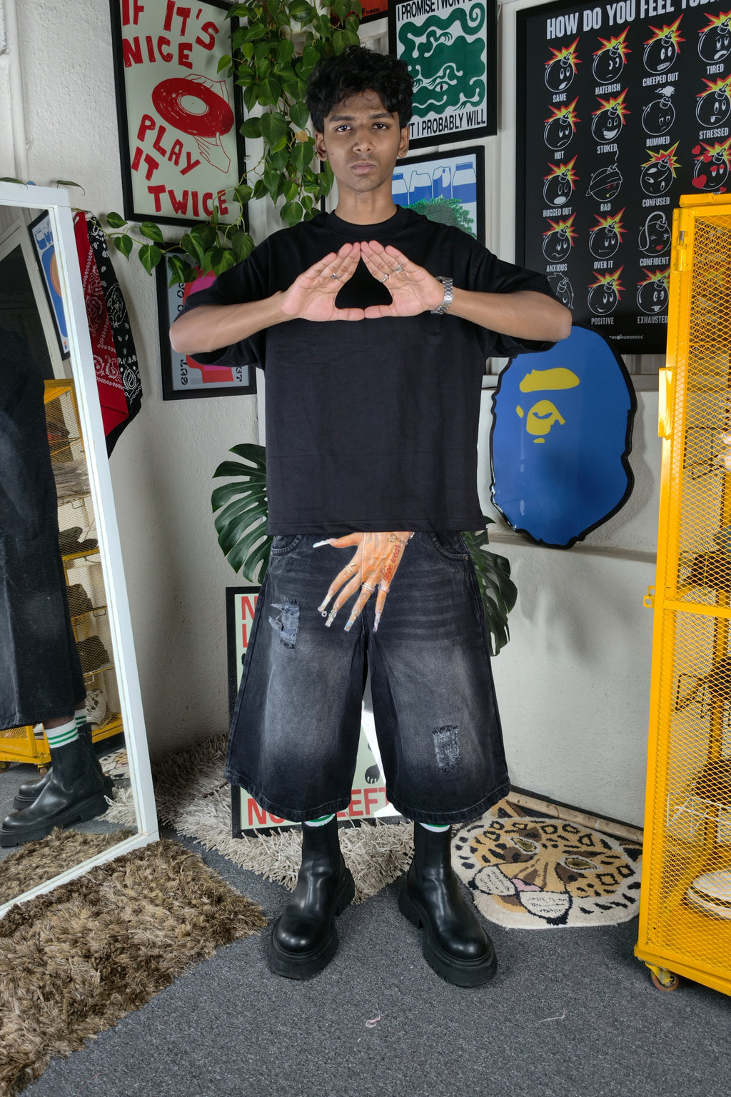 Graphite black Custom Jorts