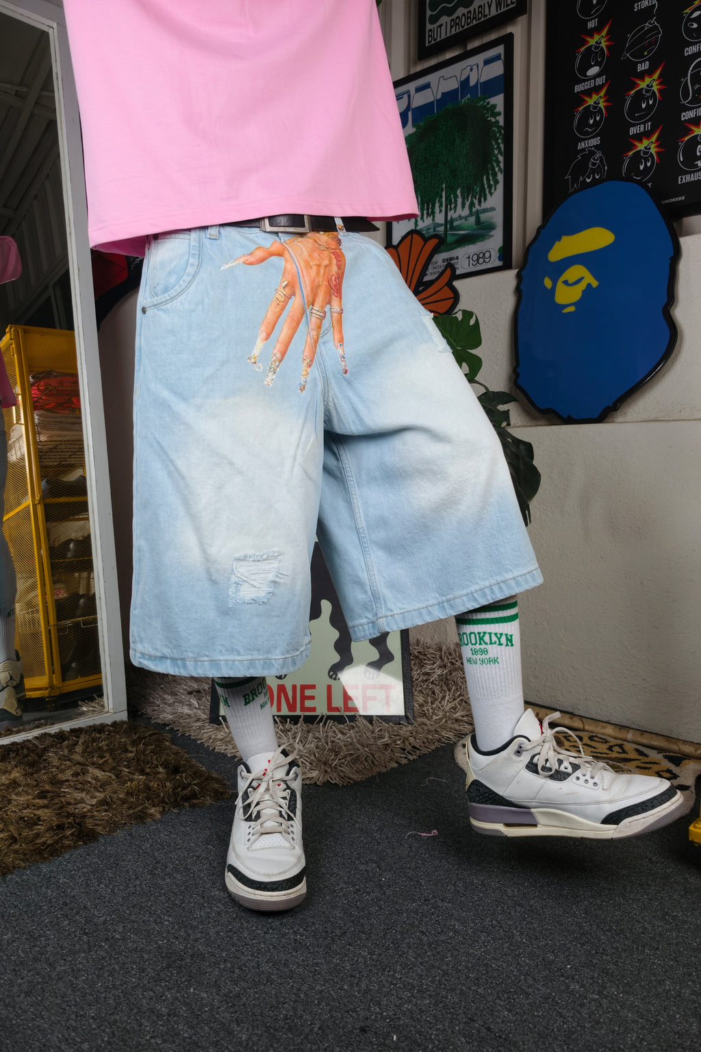 Aqua Blue Custom Jorts