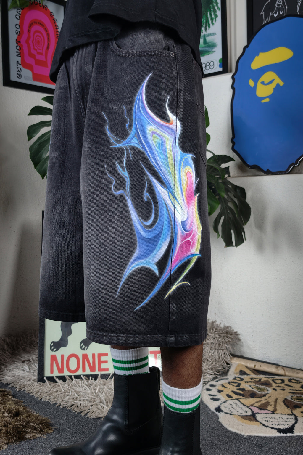 Cyber flame Custom Jorts