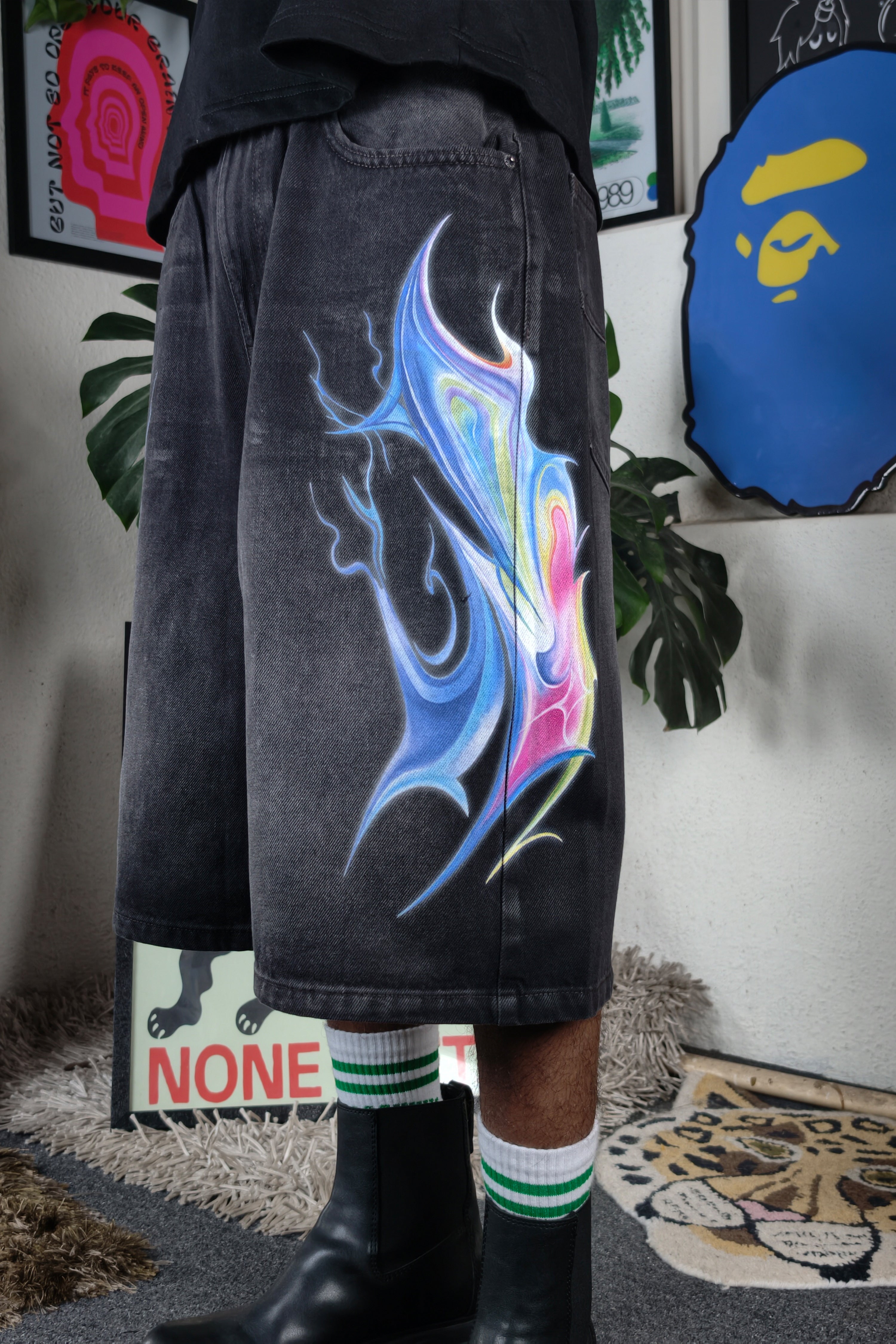 Cyber flame Custom Jorts