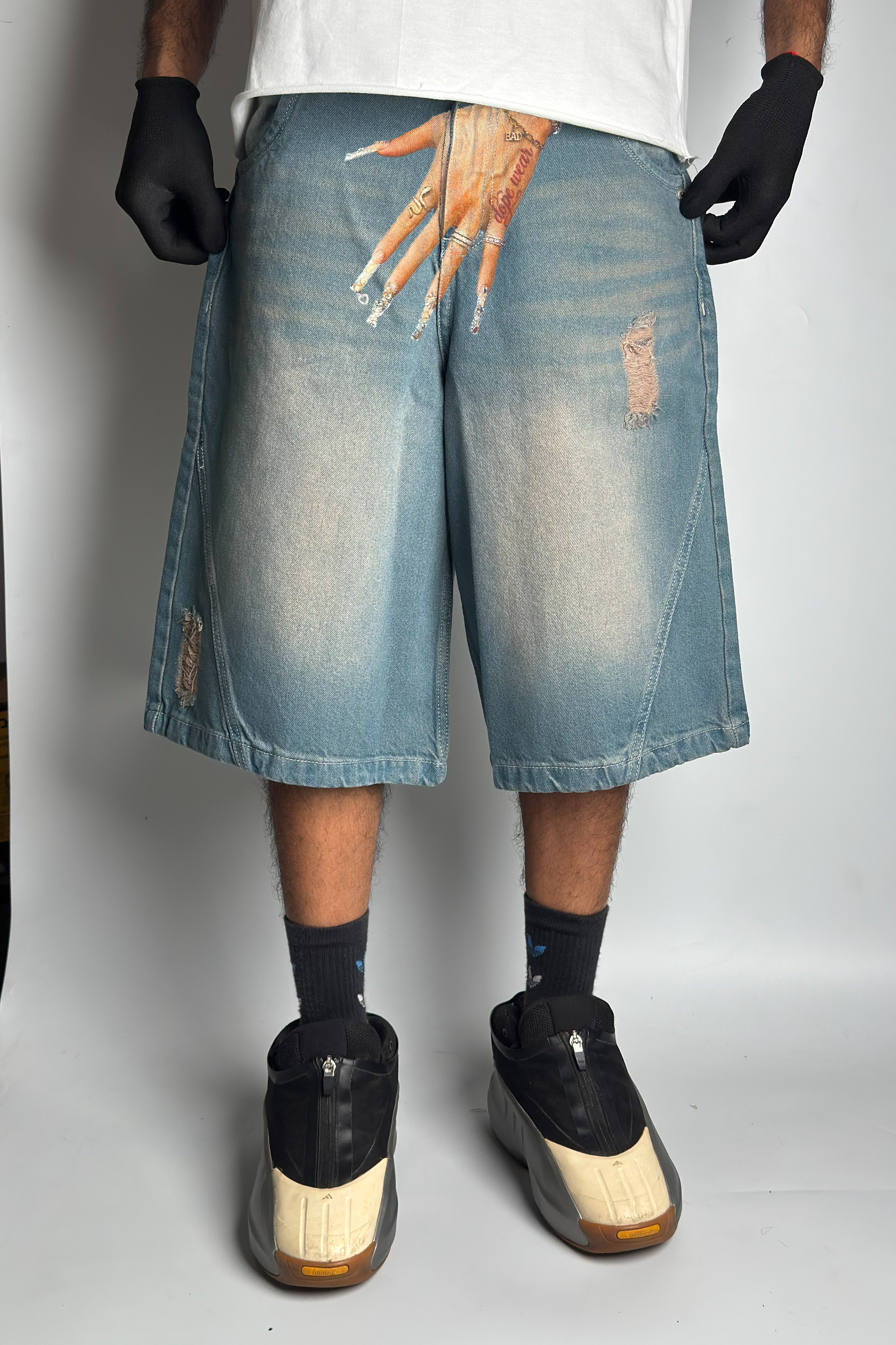 Faded Blue Jorts
