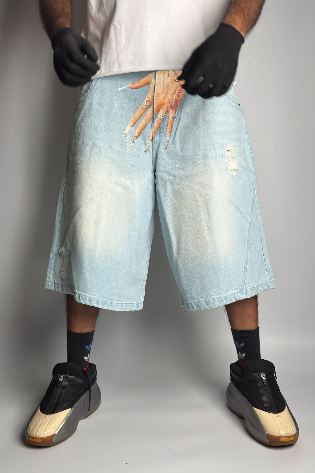 Aqua Blue Custom Jorts