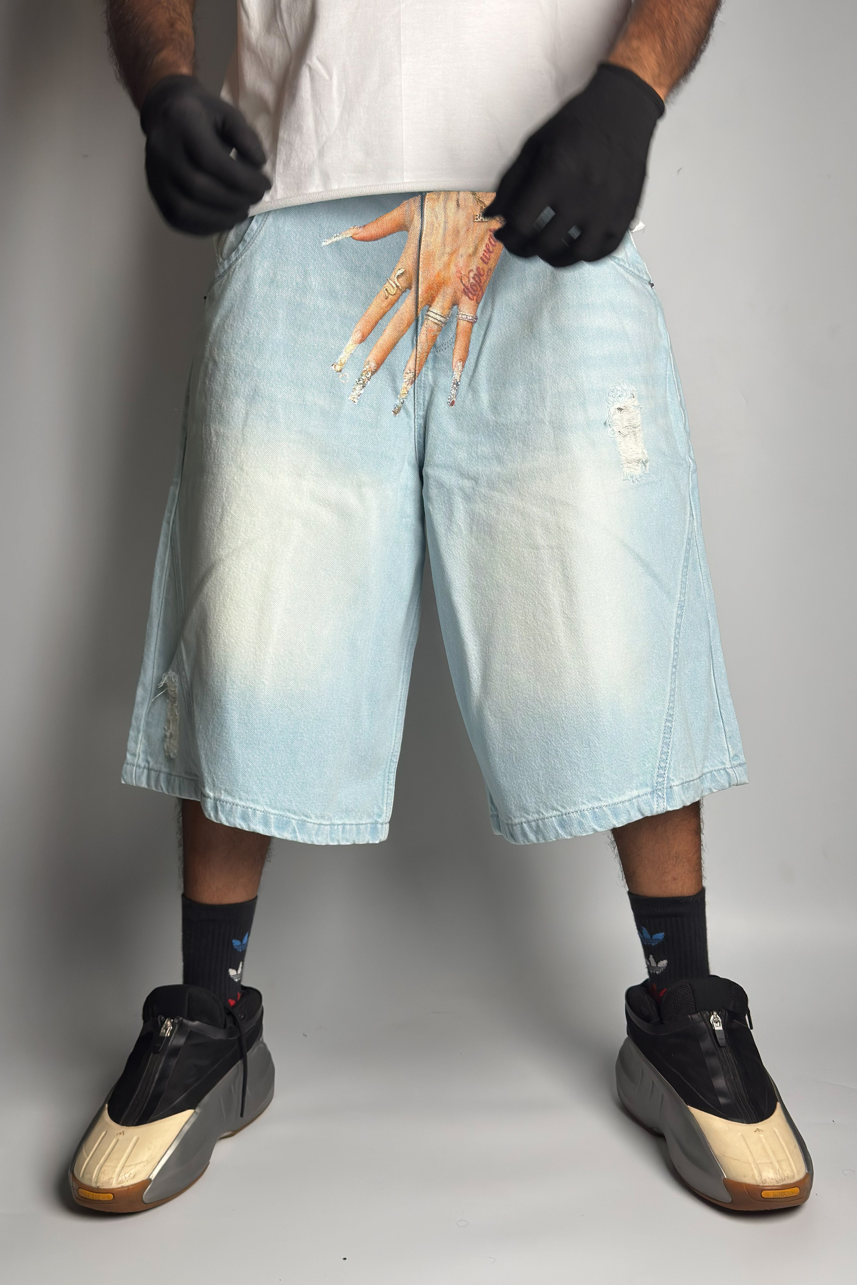 Aqua Blue Custom Jorts