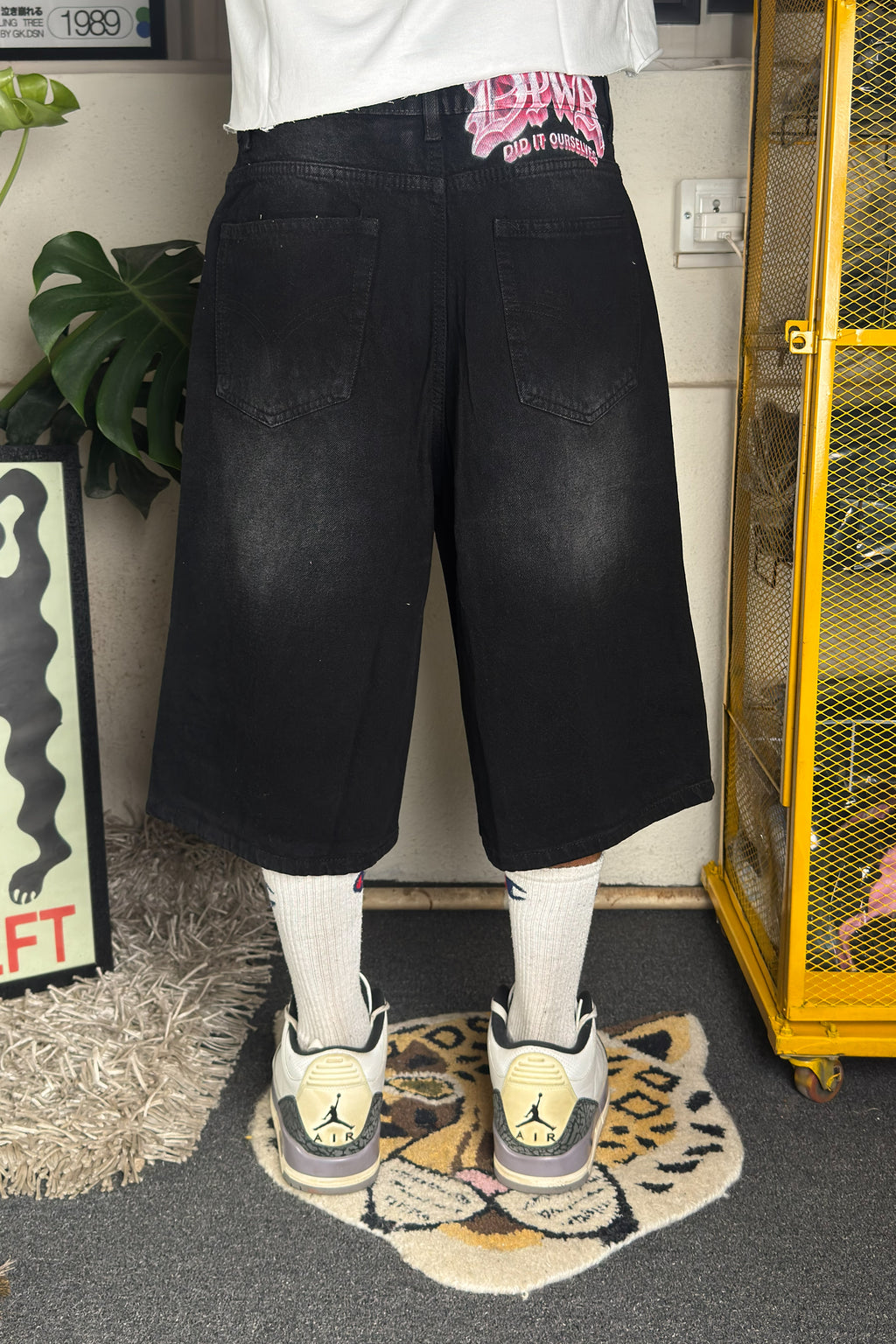 Washed Black Custom Jorts