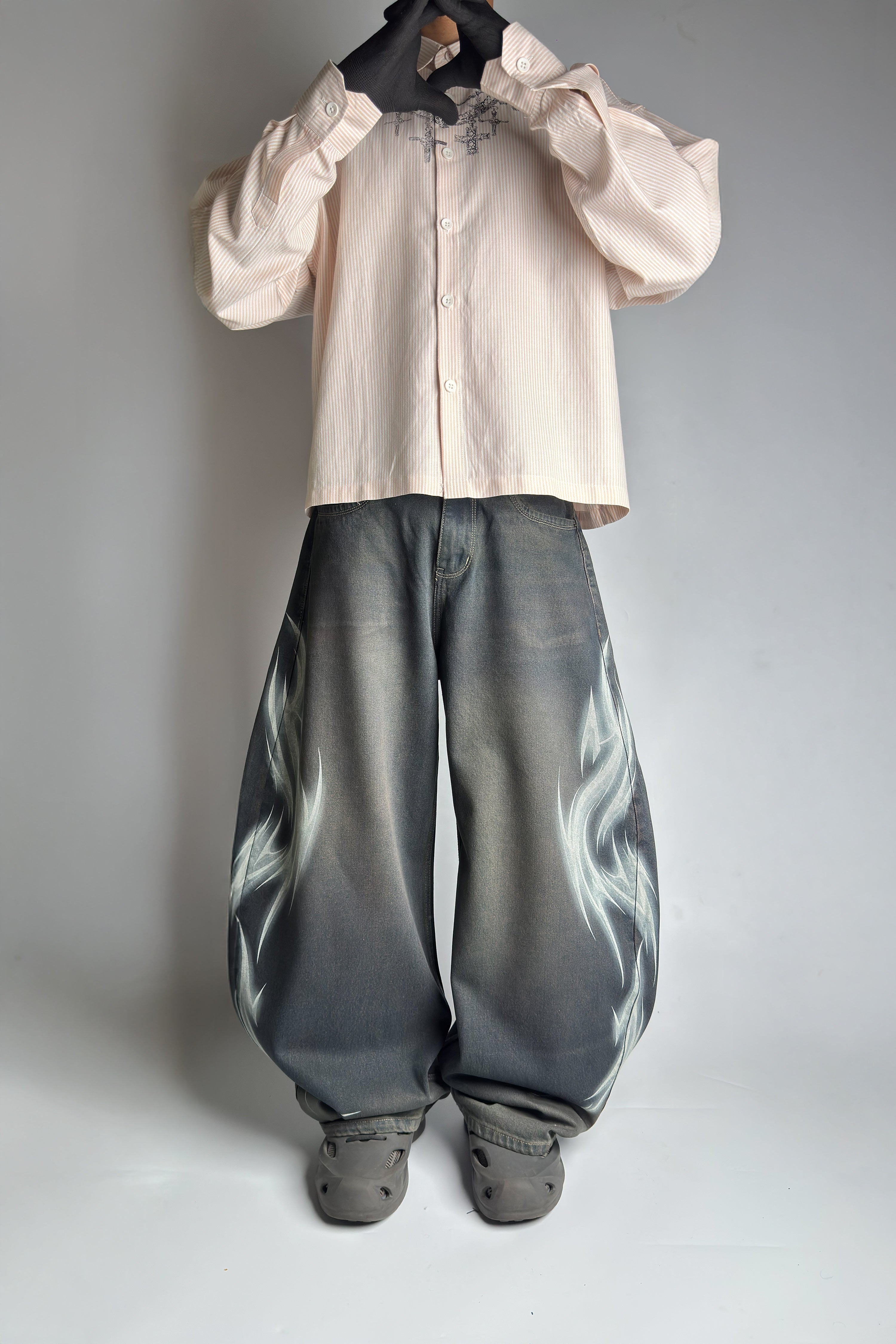 Y2K-inspired Vintage Mud wash - Customized Ultra baggy - Jeans (Unisex) (Copy)