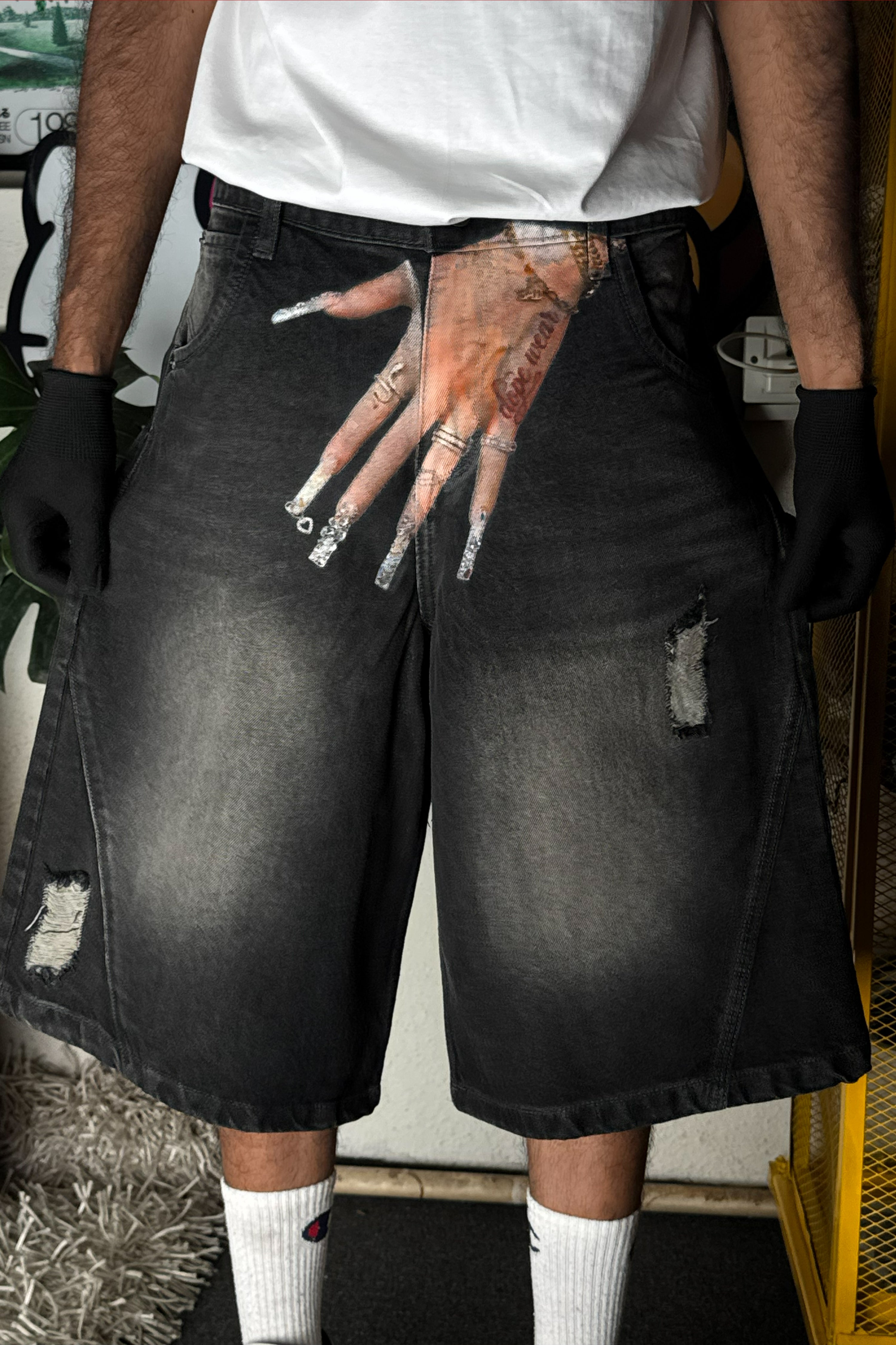 Faded graphite black - Customized Jorts (Unisex)