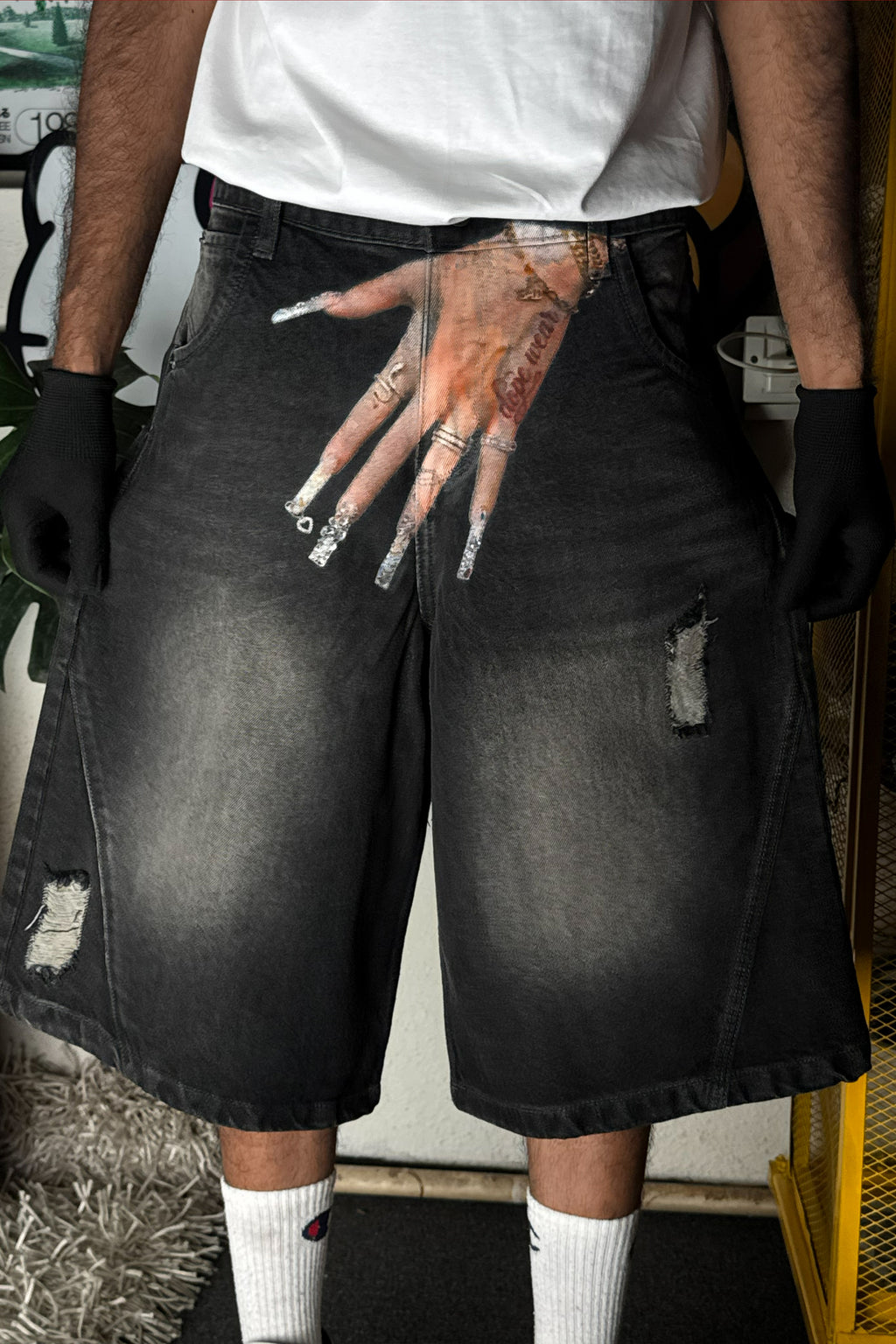 Faded graphite black - Customized Jorts (Unisex)
