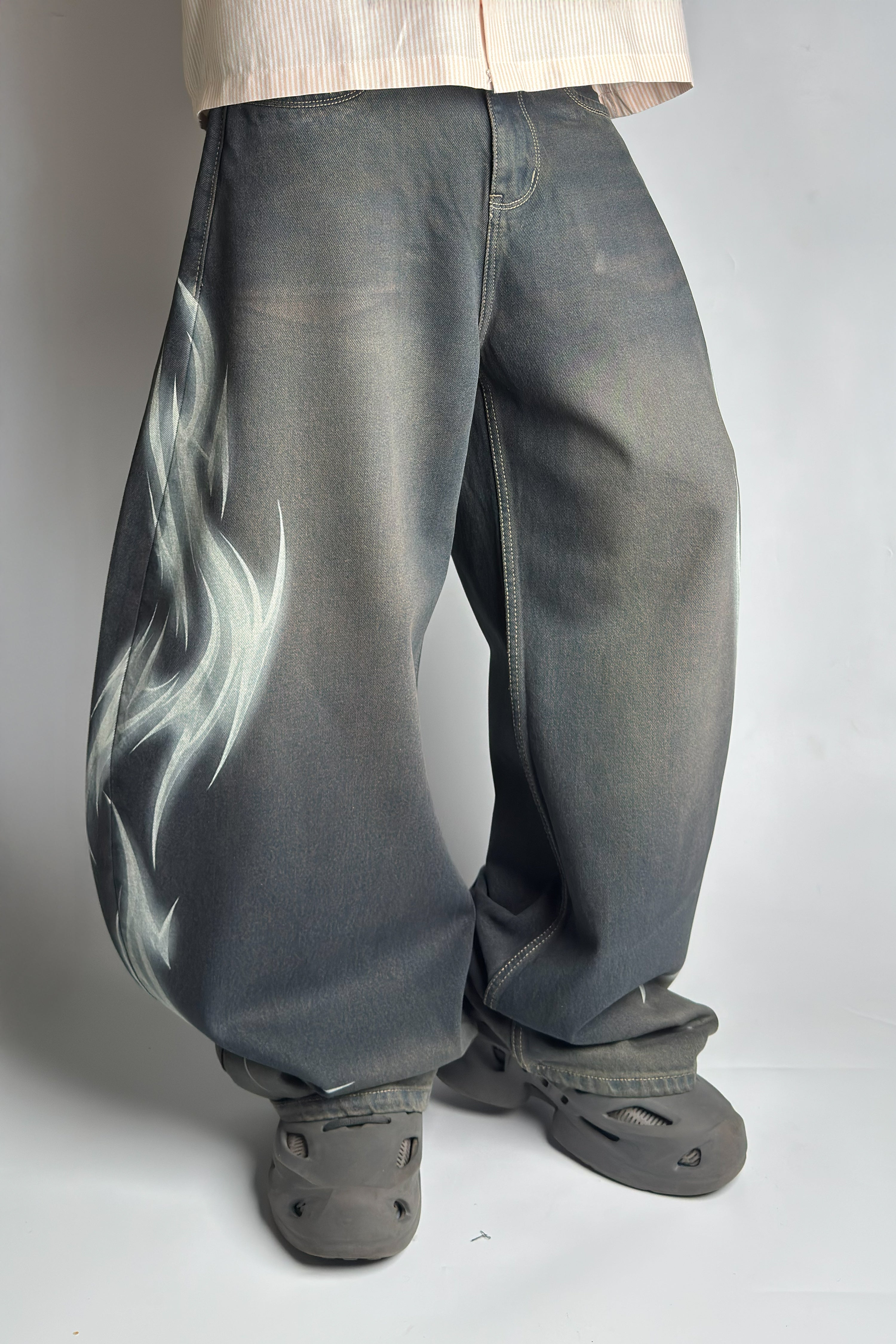 Y2K-inspired Vintage Mud wash - Customized Ultra baggy - Jeans (Unisex) (Copy)