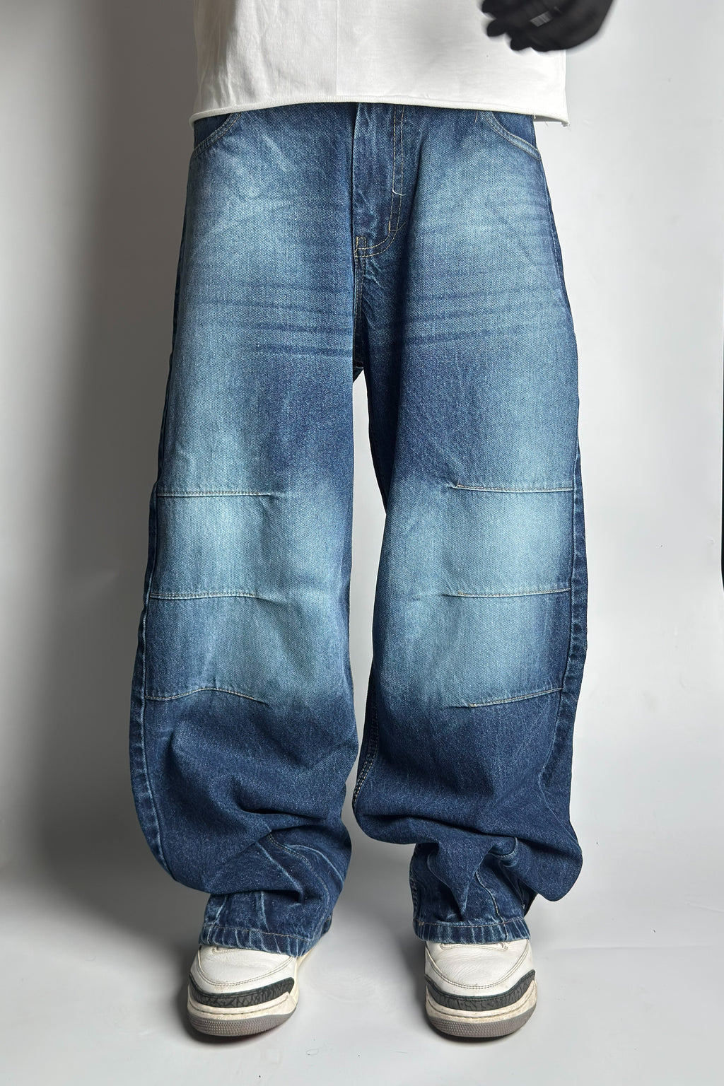 Tattoo-Inspired Indigo Baggy Denim - Customized  baggy - Jeans (Unisex)