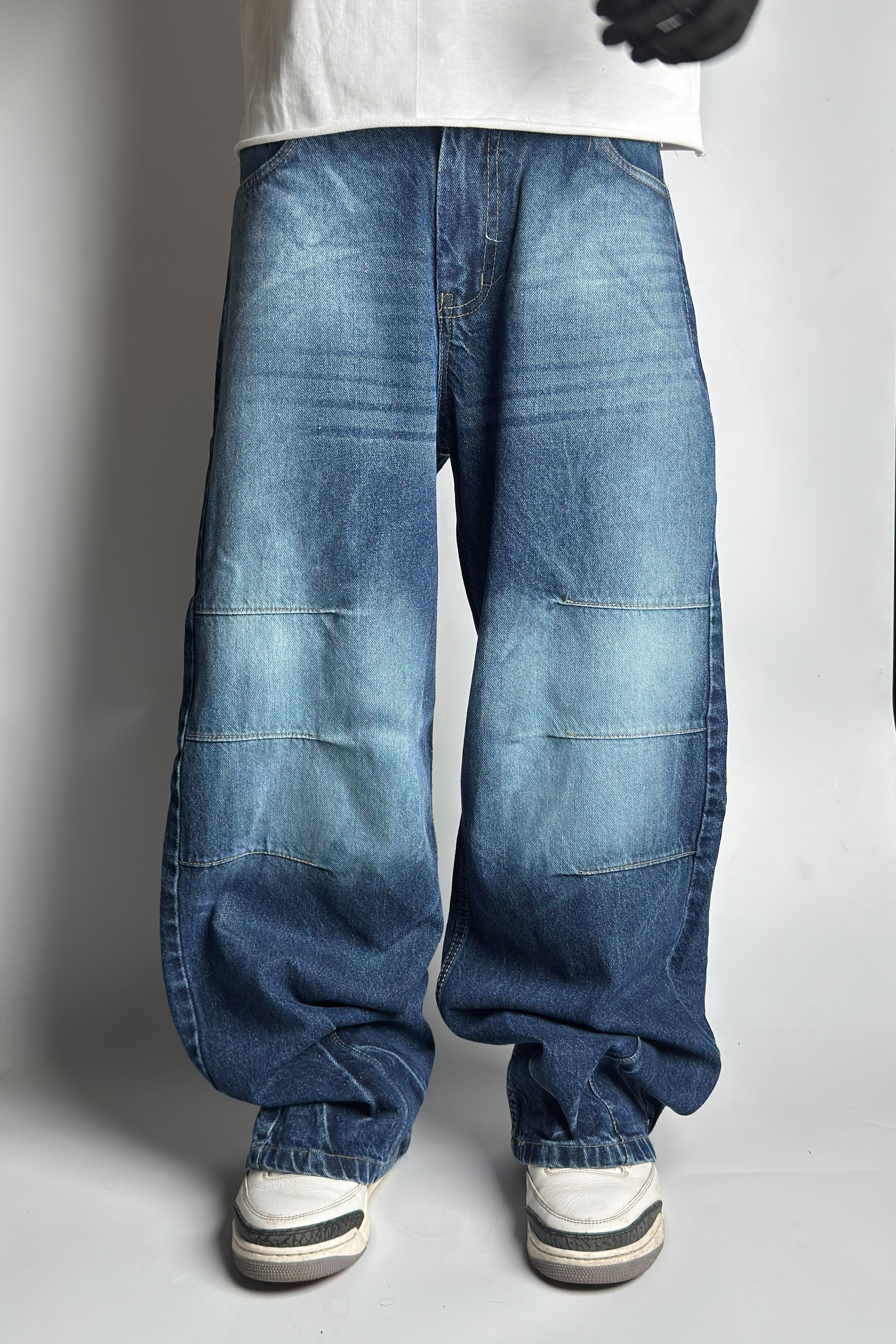 Tattoo-Inspired Indigo Baggy Denim - Customized  baggy - Jeans (Unisex)