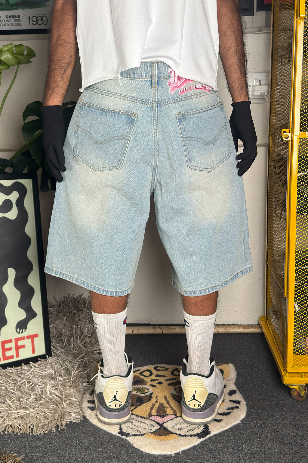 Light blue vintage wash - Customized Jorts (Unisex)