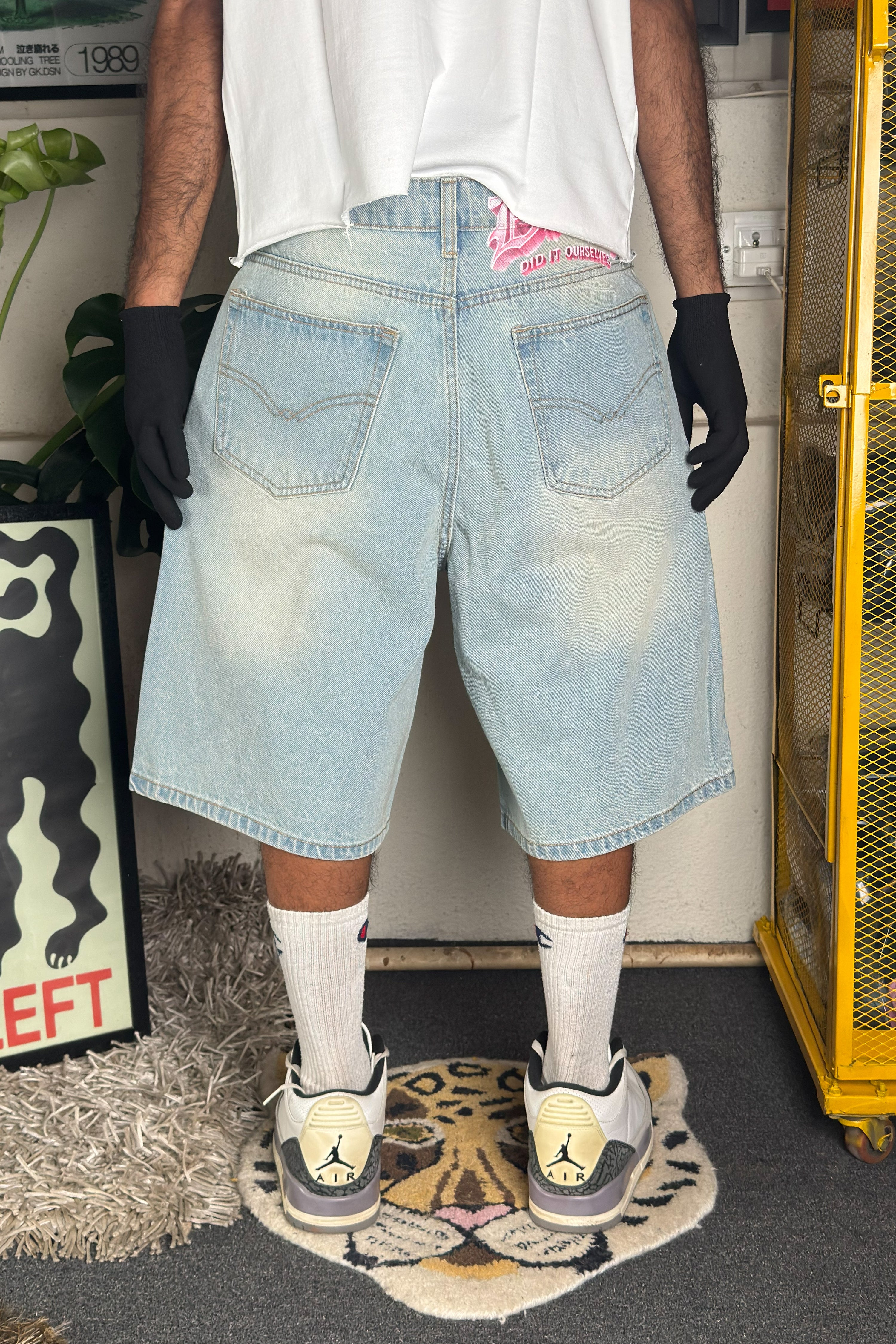 Light blue vintage wash - Customized Jorts (Unisex)