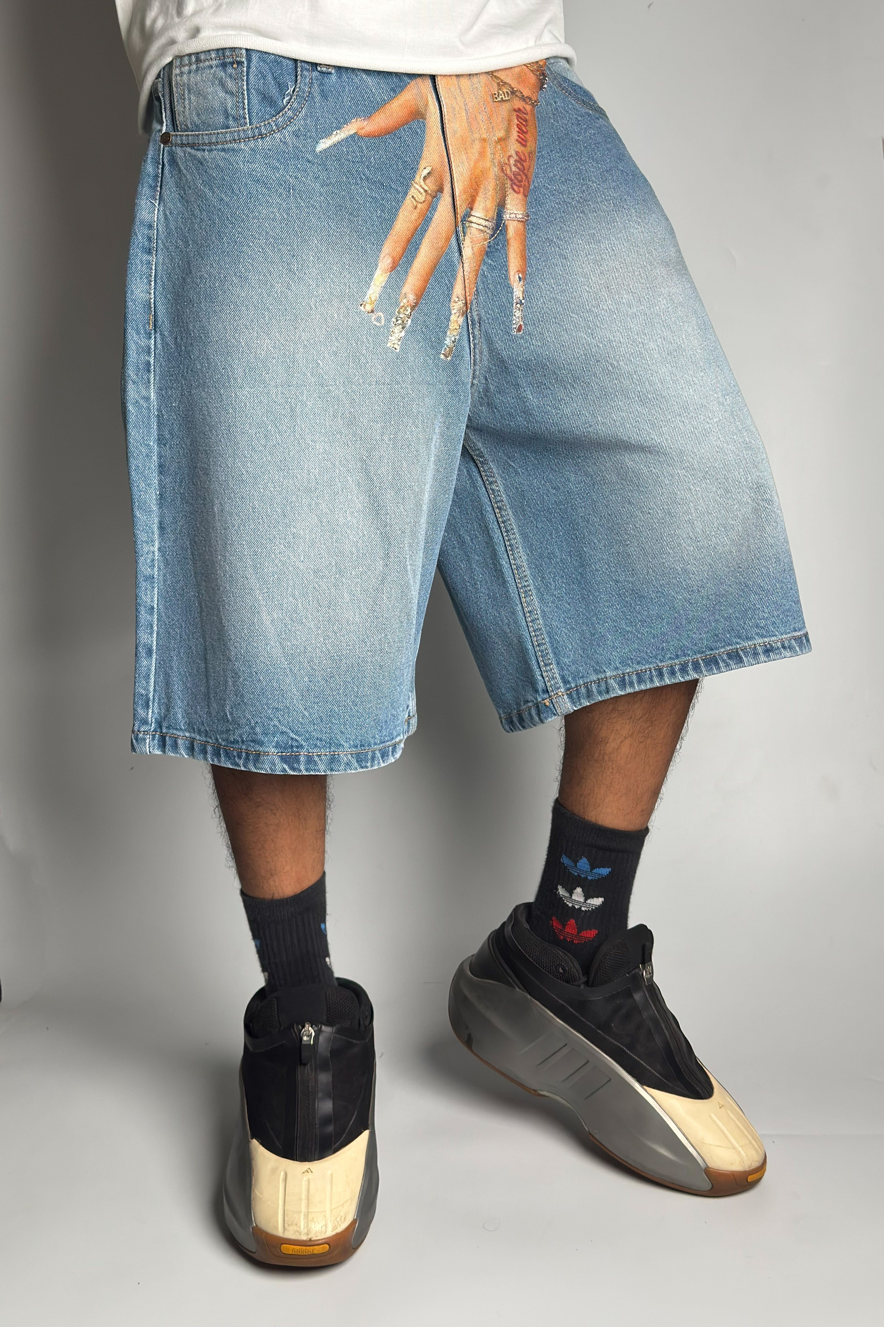 Blue vintage-wash  - Customized Jorts (Unisex)