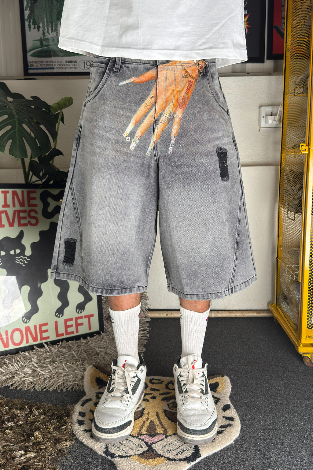Washed Grey - Customized Jorts (Unisex)