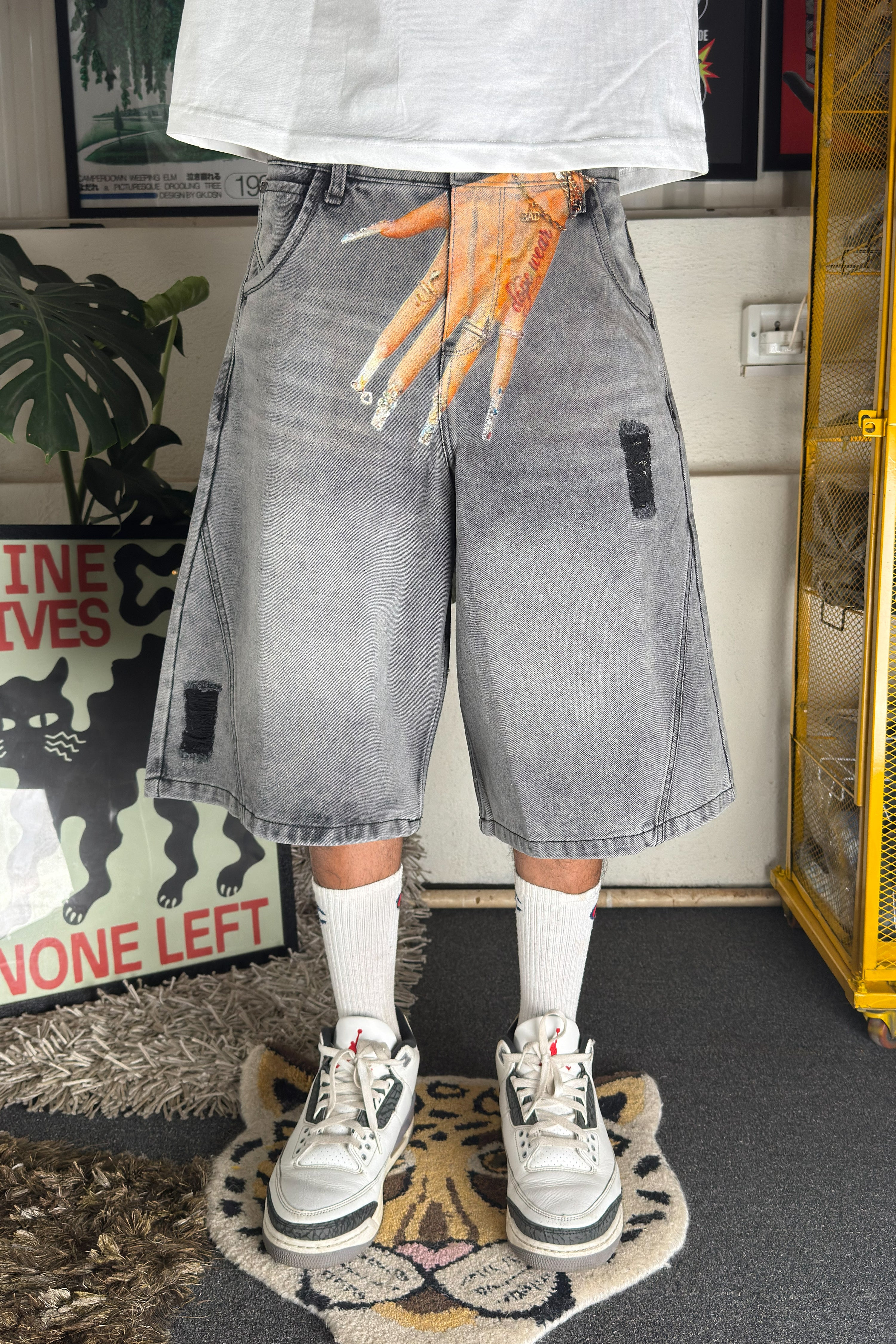Washed Grey - Customized Jorts (Unisex)