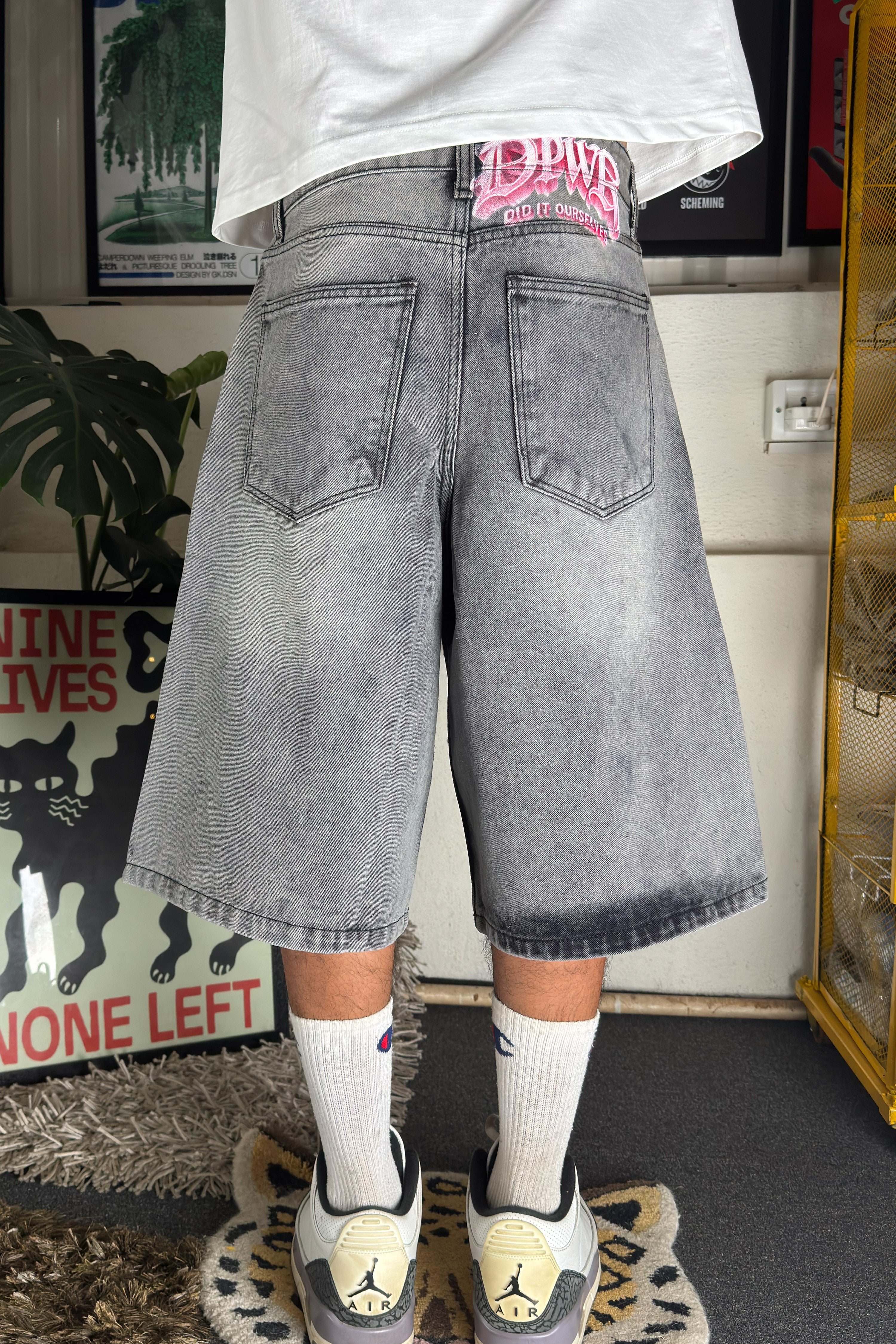 Washed Grey - Customized Jorts (Unisex)