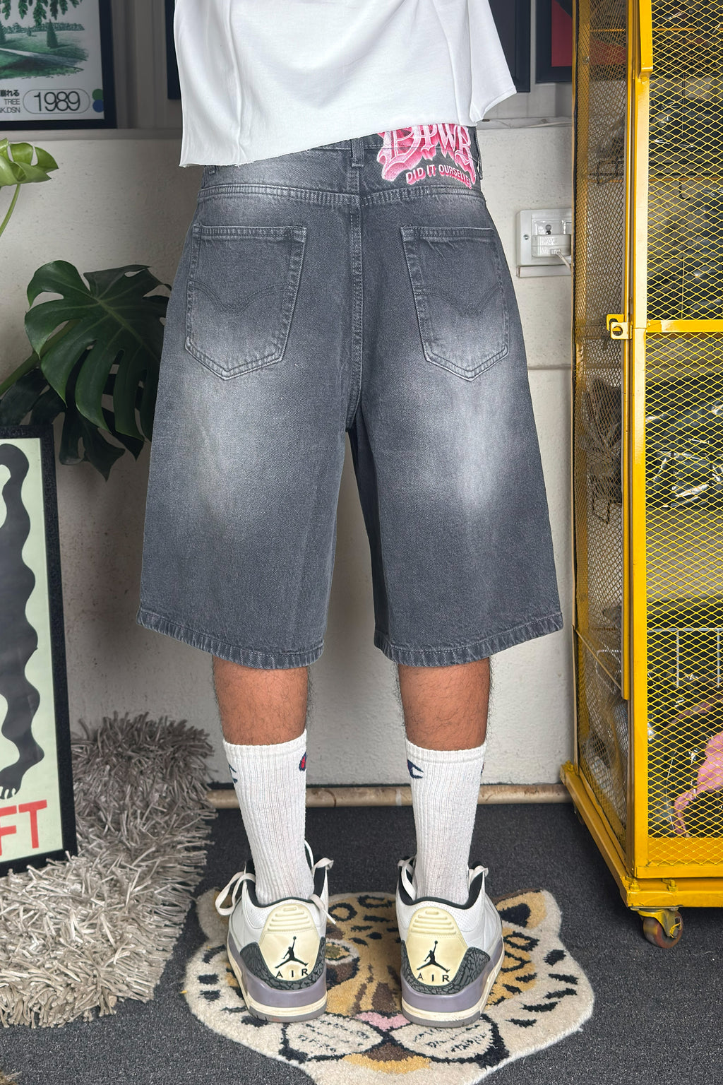 Washed Charcoal grey  - Customized Jorts (Unisex)