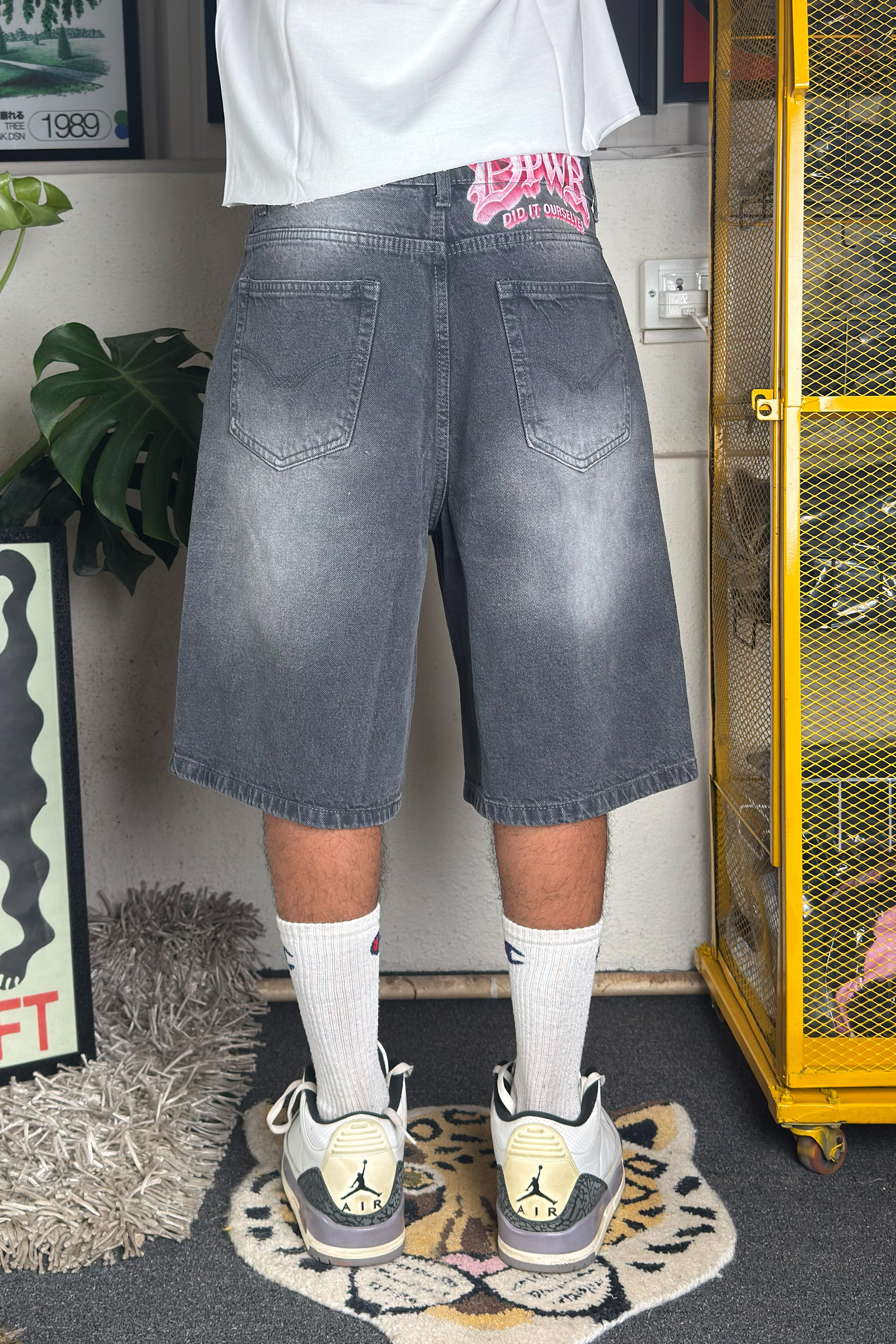 Washed Charcoal grey  - Customized Jorts (Unisex)